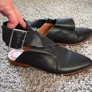 Black Leather Women's Shoes